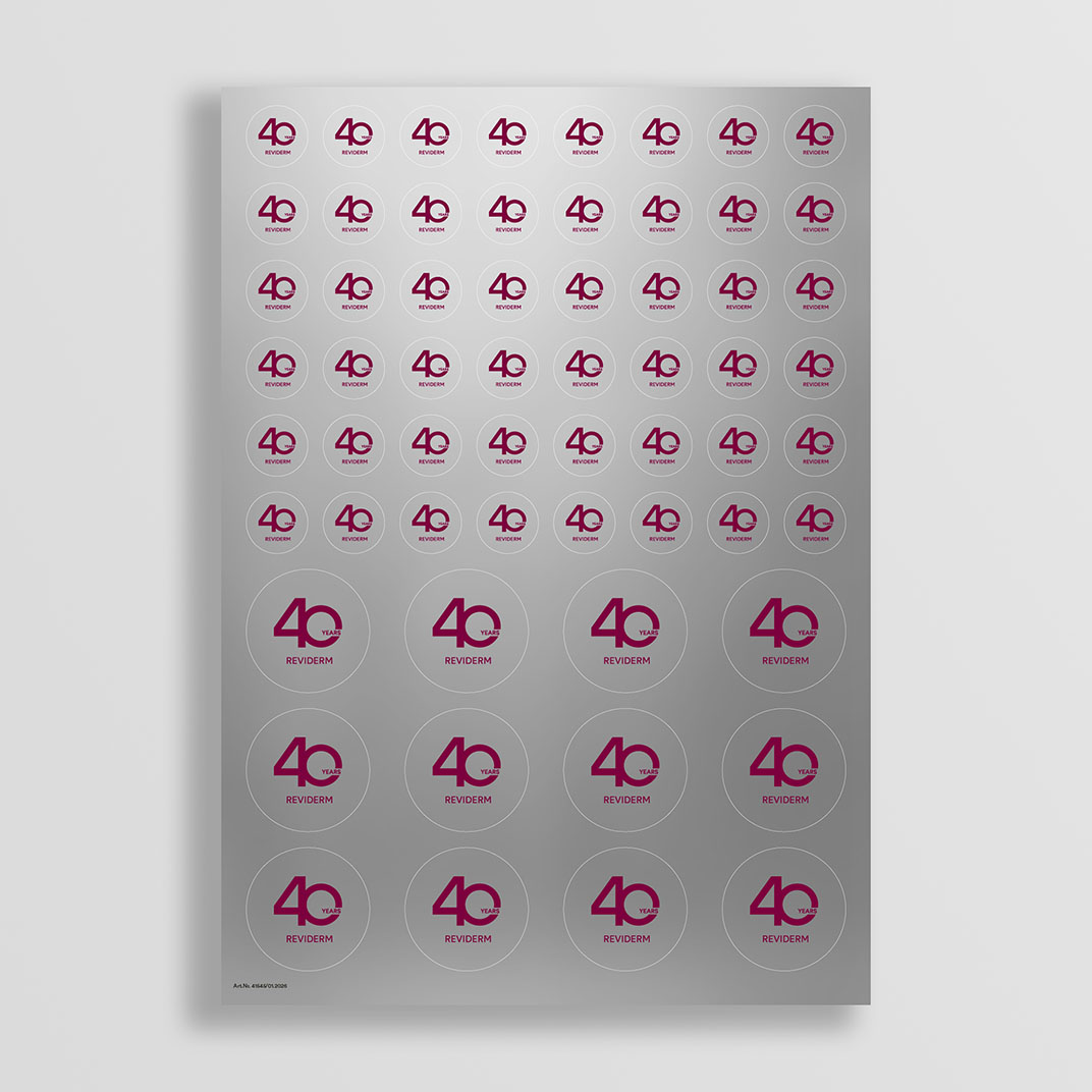 	Stickerbogen A4 40 Jahre